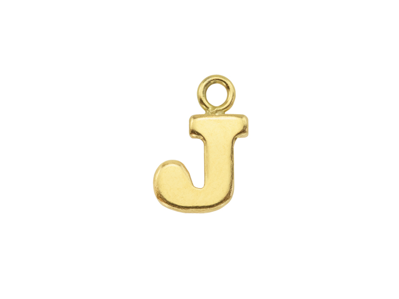 Gold Filled Alphabet Charm ~ J