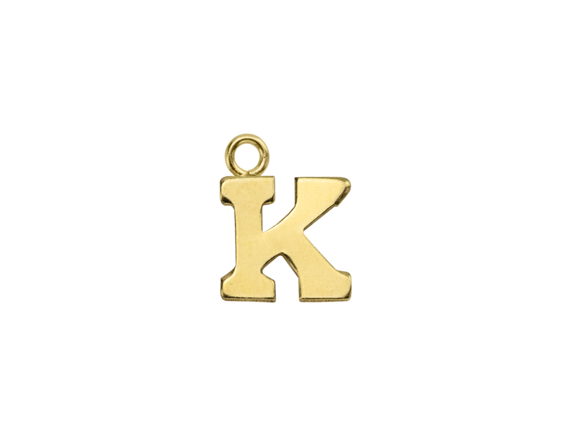 Gold Filled Alphabet Charm ~ K