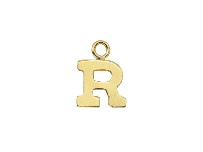 Gold Filled Alphabet Charm ~ R