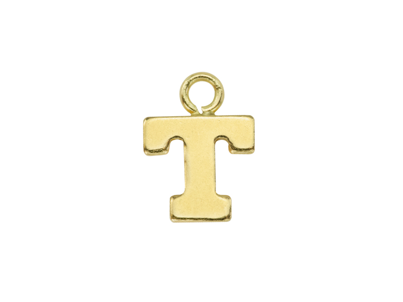 Gold Filled Alphabet Charm ~ T