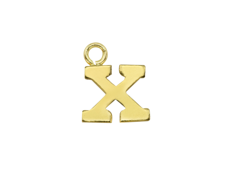 Gold Filled Alphabet Charm ~ X