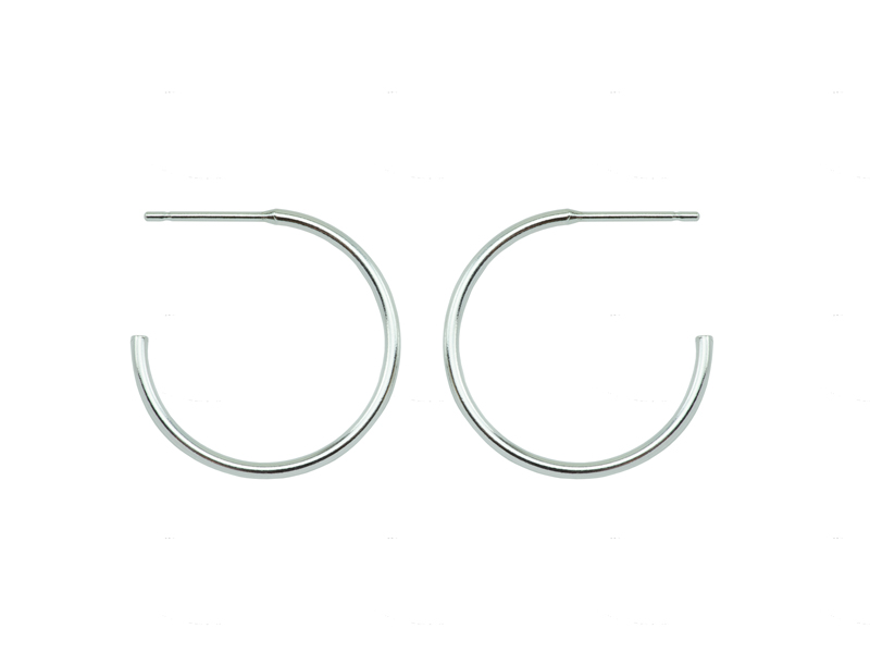 Sterling Silver Hoop Ear Post 20mm ~ PAIR