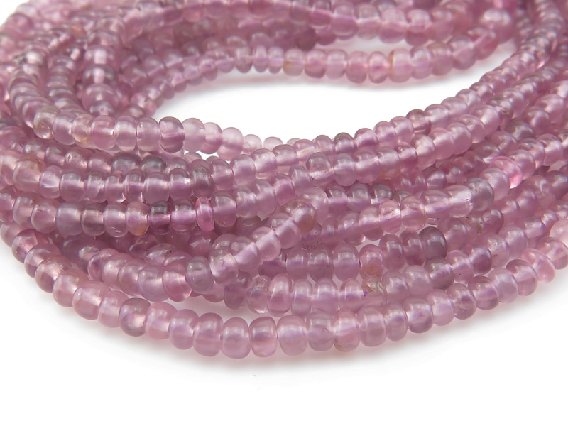 AA Purple Spinel Smooth Rondelle Beads 2.75-4.25mm ~ 16'' Strand