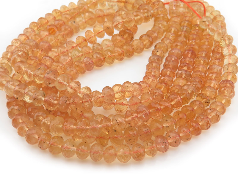 AA Imperial Topaz Faceted Rondelles 5.5-7.5mm ~ 16'' Strand