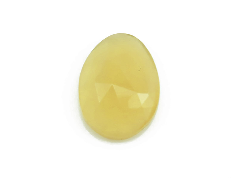 Yellow Opal Rose Cut Slice 14mm