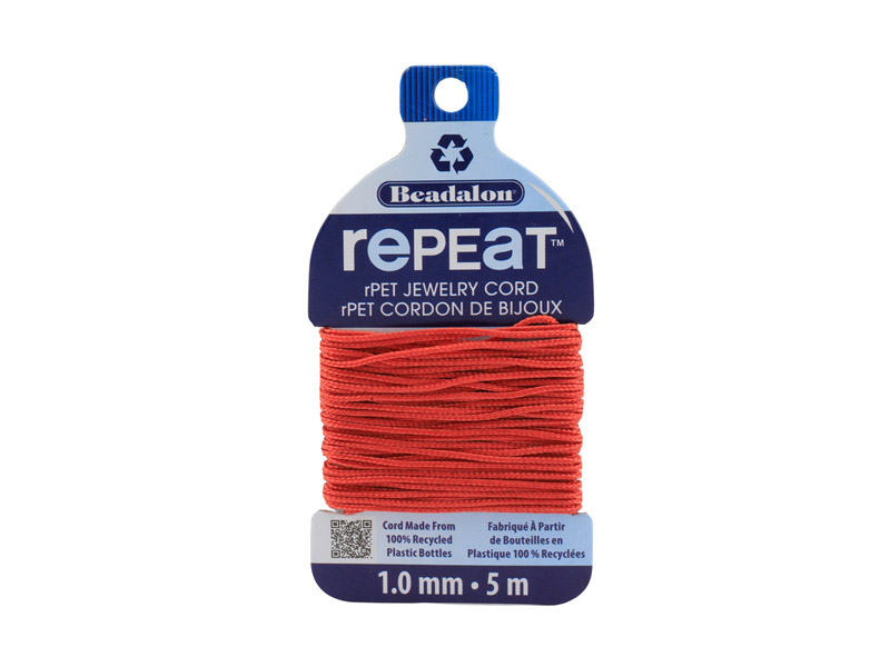 RePEaT Eco Jewellery Cord ~ 1mm ~ Coral