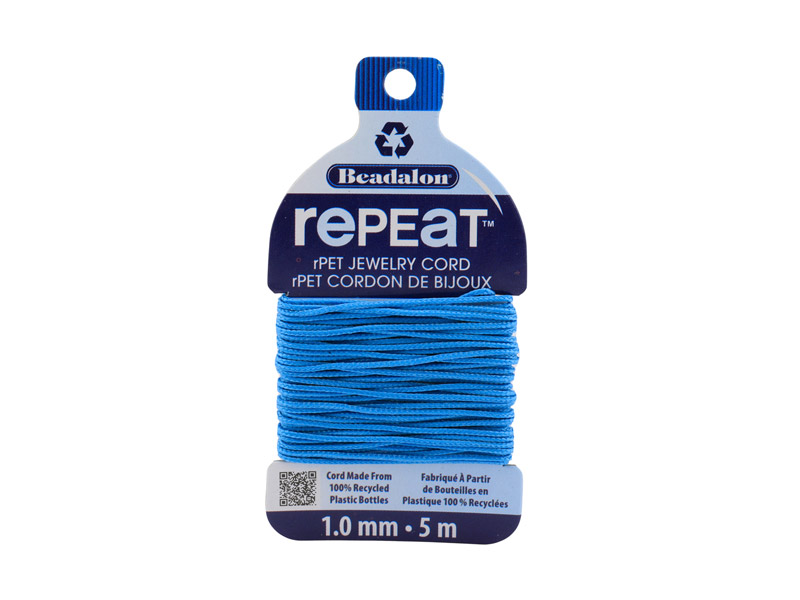 RePEaT Eco Jewellery Cord ~ 1mm ~ Sky Blue