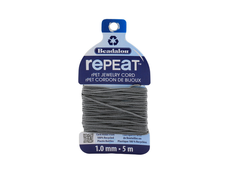 RePEaT Eco Jewellery Cord ~ 1mm ~ Grey