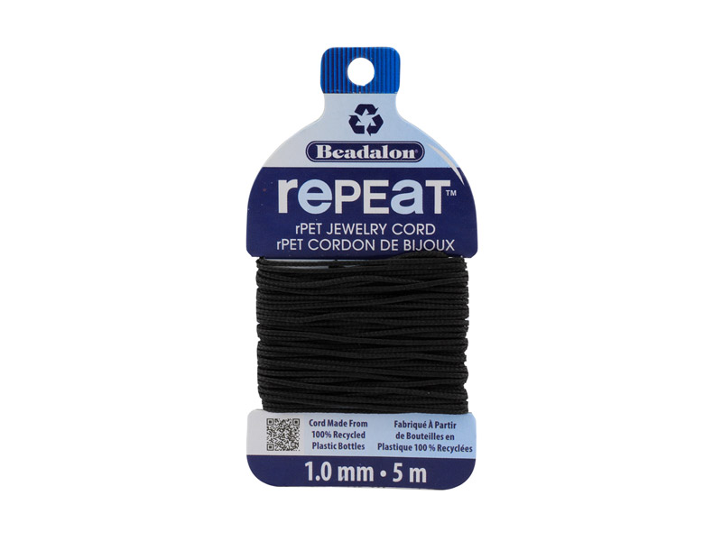 RePEaT Eco Jewellery Cord ~ 1mm ~ Black