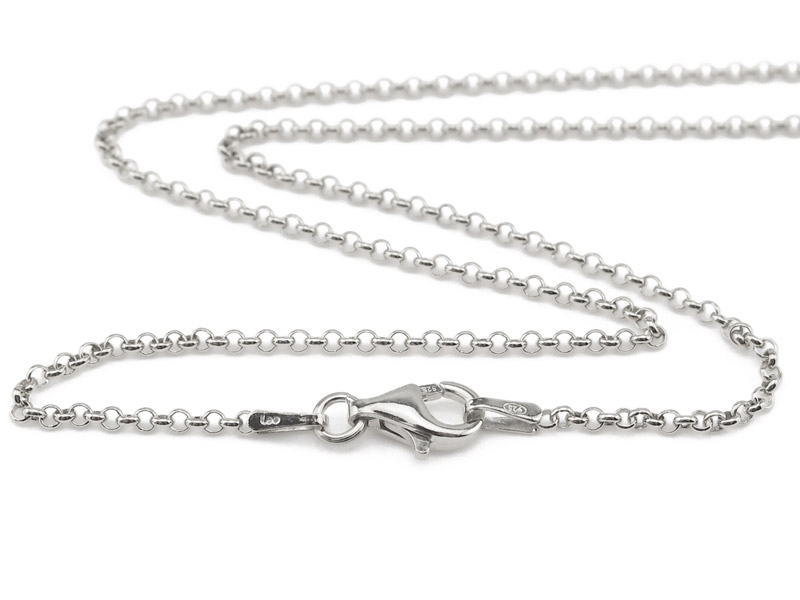 Sterling Silver Rolo Chain  (1.75mm) Necklace with Clasp 19.75''