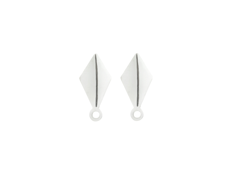 Sterling Silver Kite Ear Studs ~ PAIR