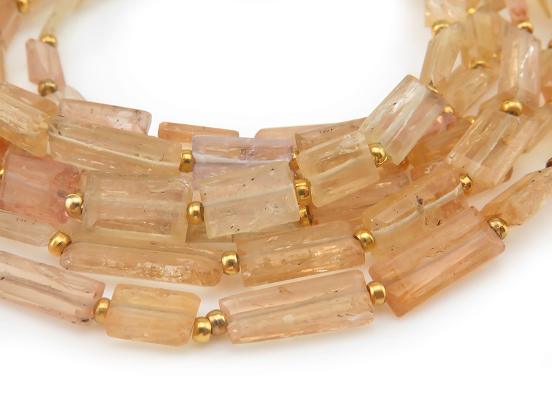 Imperial Topaz Rectangle Beads 6.5-9mm ~ 8'' Strand