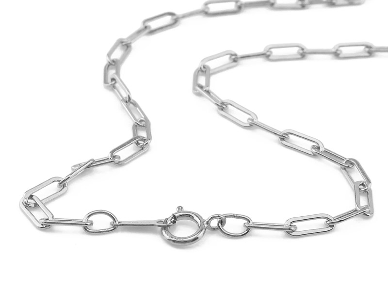 Sterling Silver Drawn Cable Chain (6.5mm) Necklace with Spring Clasp ~ 16''