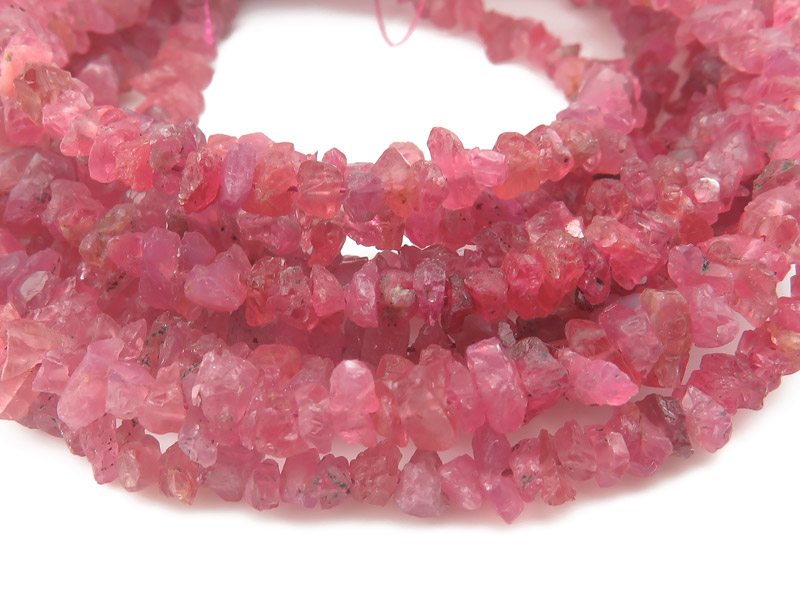 Red Spinel Chips ~ 8'' Strand