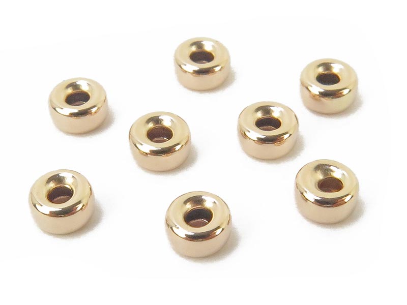 Gold Filled Smooth Rondelle Bead 4mm