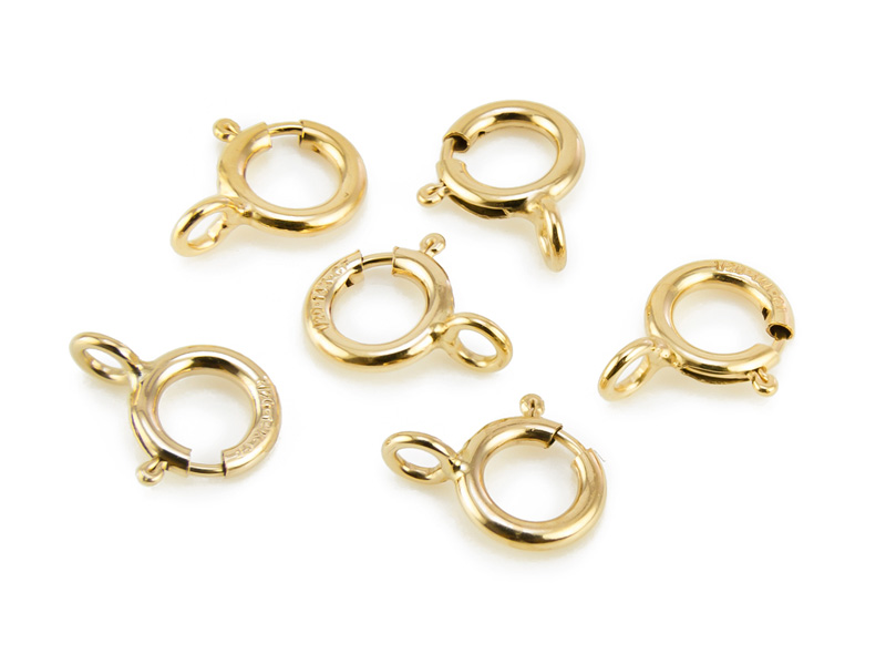 Gold Filled Spring Ring Clasp w/Closed Ring 5mm