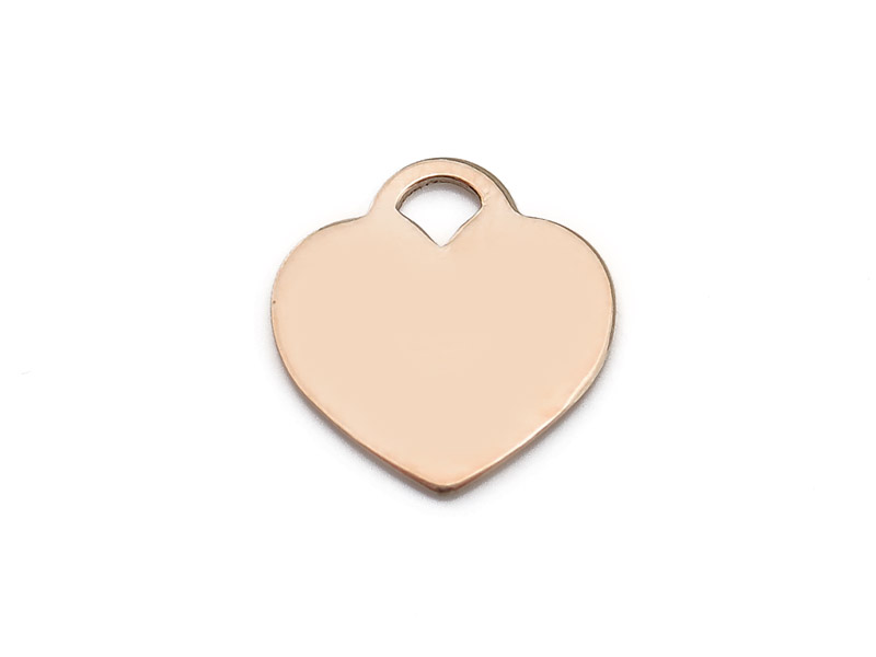 Gold Filled Heart Tag 12mm ~ Optional Engraving