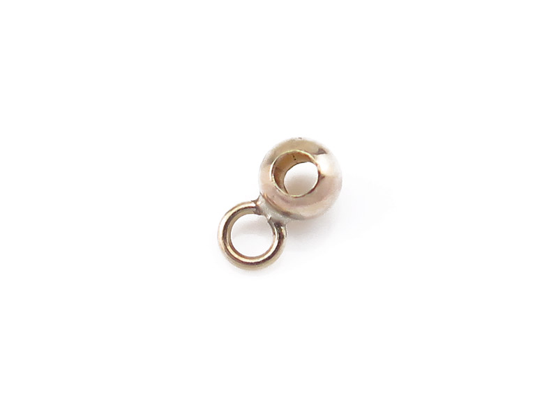 9K Gold Round Bead w/Ring 3mm