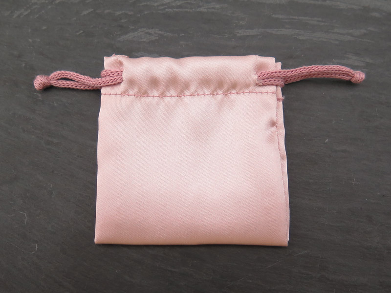 Satin Drawstring Bag 7cm x 7cm Rose Pink
