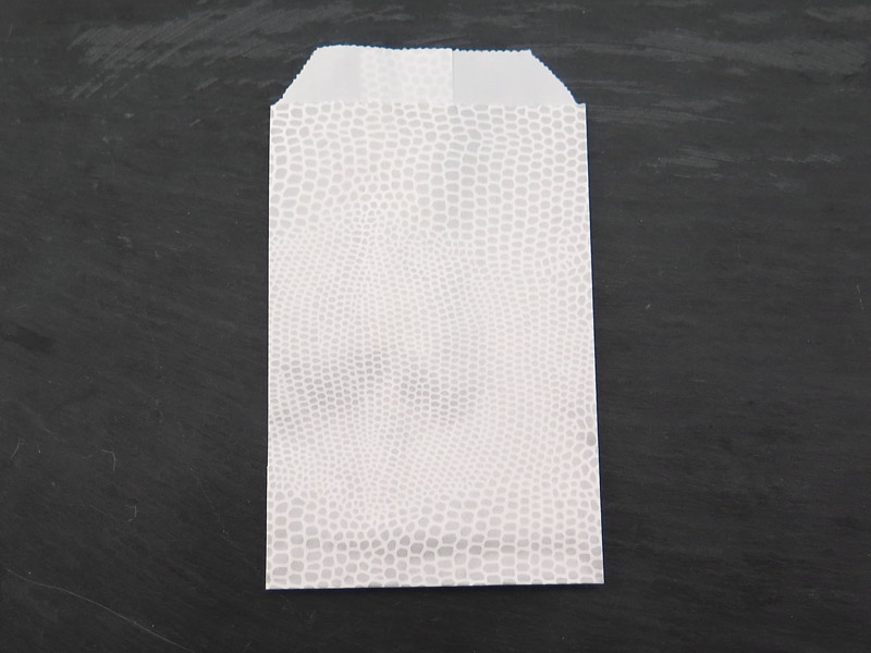 Paper Bag ~ Silver Lizard Skin ~ 12cm x 7cm