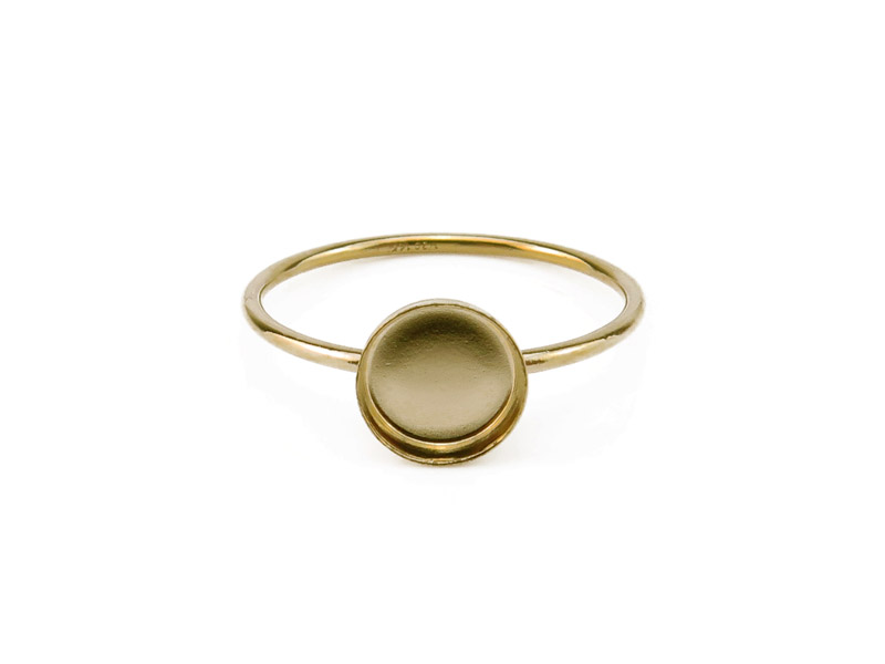 Gold Filled Bezel Cup Ring 6mm ~ Size J