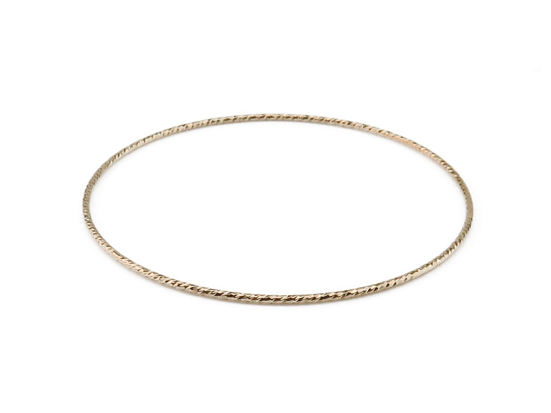 Gold Filled Sparkle Wire Bangle ~ 7.5''