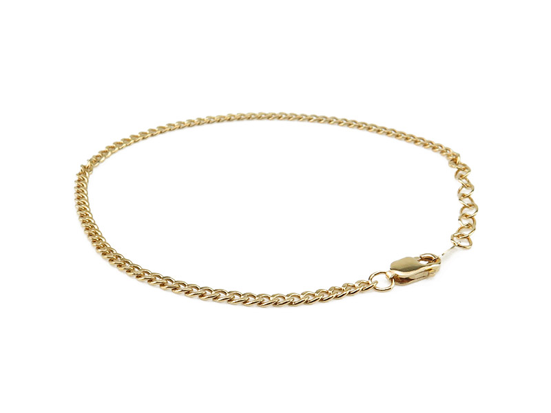 Gold Filled Adjustable Length Curb Chain Bracelet ~ 6-7.5''