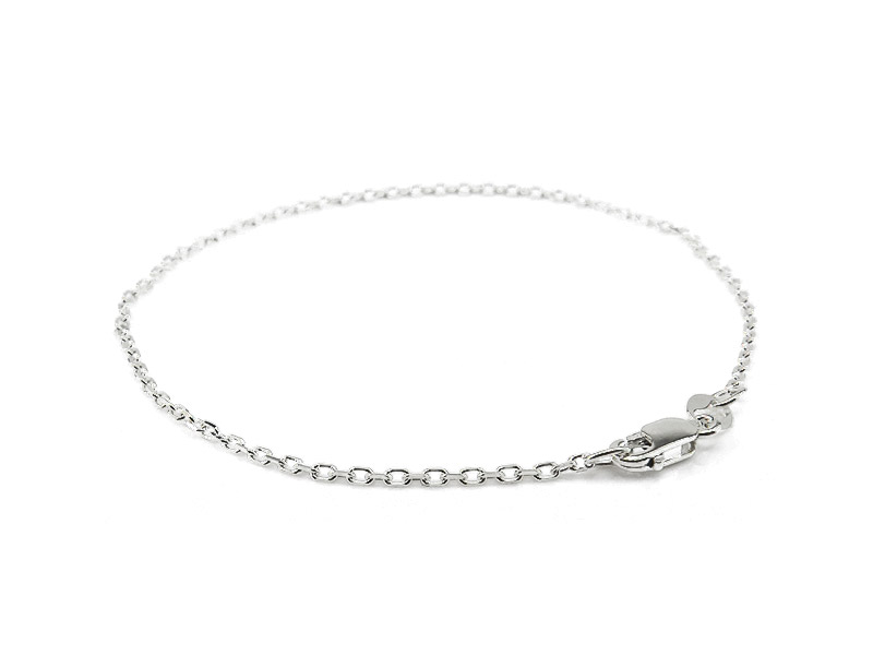 Sterling Silver Diamond Cut Cable Chain Bracelet ~ 7''