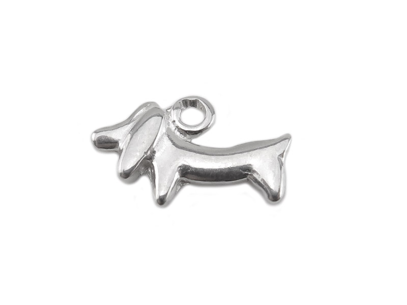 Sterling Silver Dachshund Charm 11.5mm