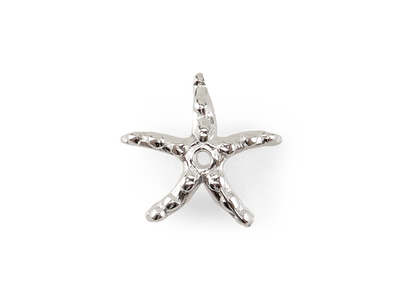 Sterling Silver Starfish Bead Cap 10mm