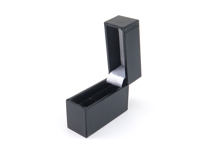 Leatherette Ring Box ~ Black ~ 46mm x 39mm