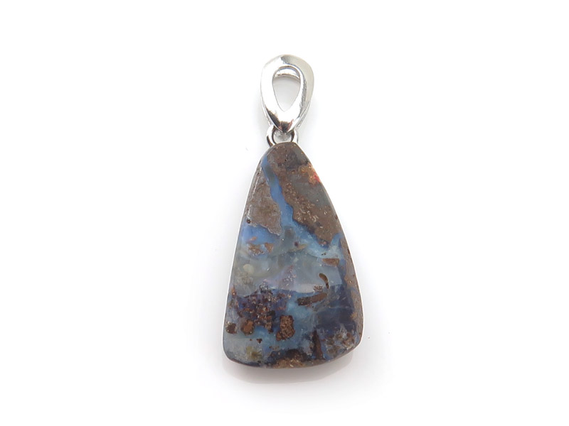 Sterling Silver Boulder Opal Pendant 20mm