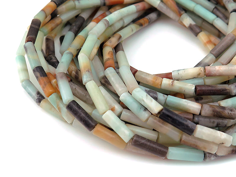 Andean Opal Smooth Tube Beads 12-13mm ~ 15'' Strand