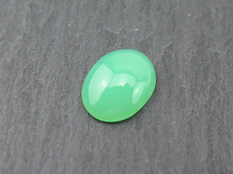 Fair Mined Chrysoprase Oval Cabochon 9.5mm