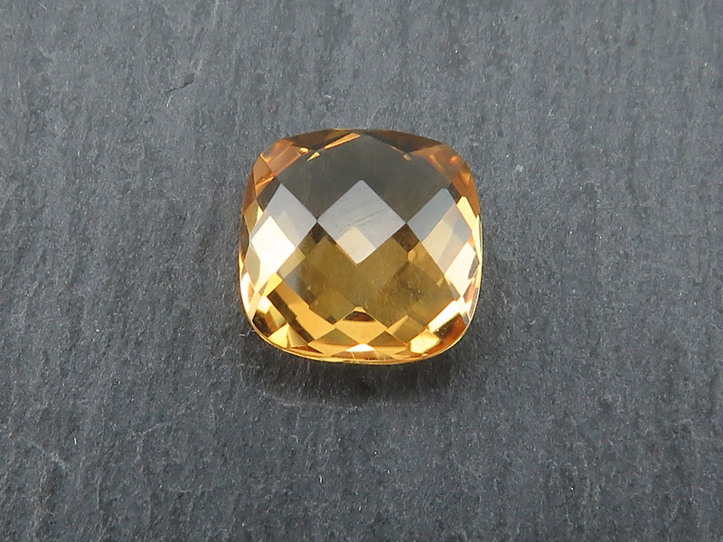 Citrine Faceted Cushion Cut 8mm