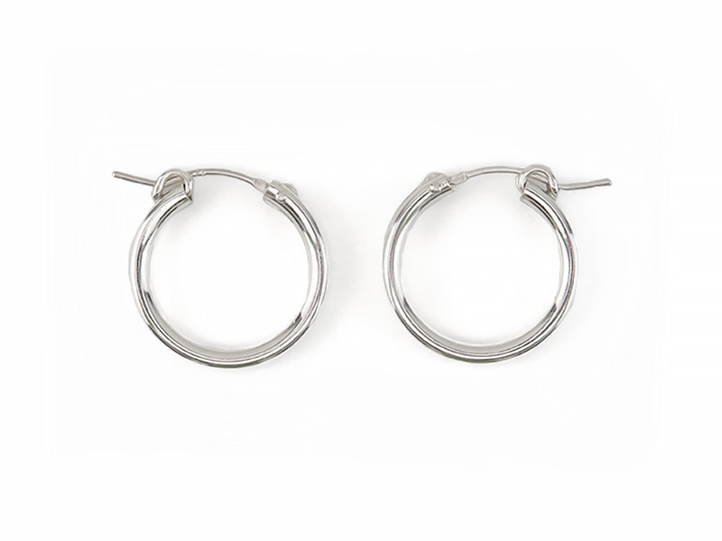 Sterling Silver Hinged Earring Hoop 19mm x 2.25mm PAIR
