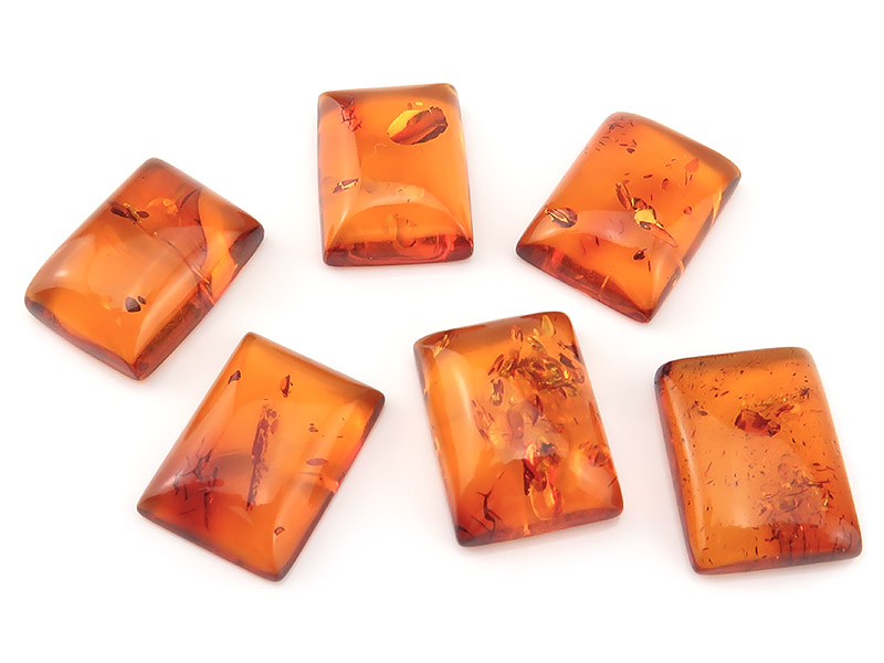 Amber Rectangle Cabochon ~ Various Sizes