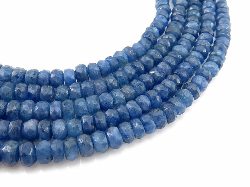 Blue Sapphire Faceted Rondelles 3.5-5mm ~ 20'' Strand