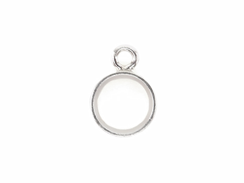 Sterling Silver Bezel Pendant 4mm
