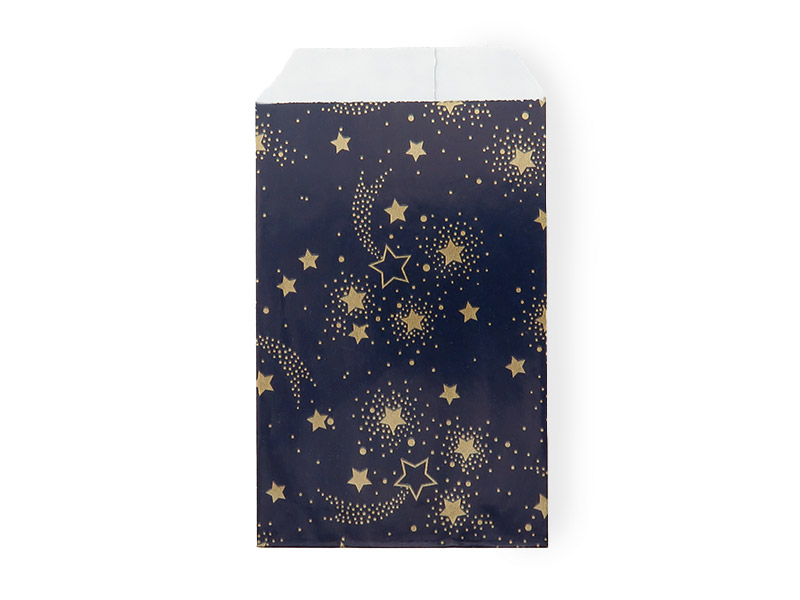Paper Bag ~ Navy/Gold Star ~ 12cm x 7cm