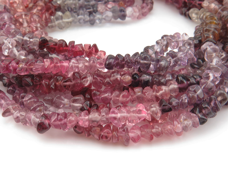 Multi Spinel Smooth Chip Beads 3.5-4.5mm ~ 16'' Strand