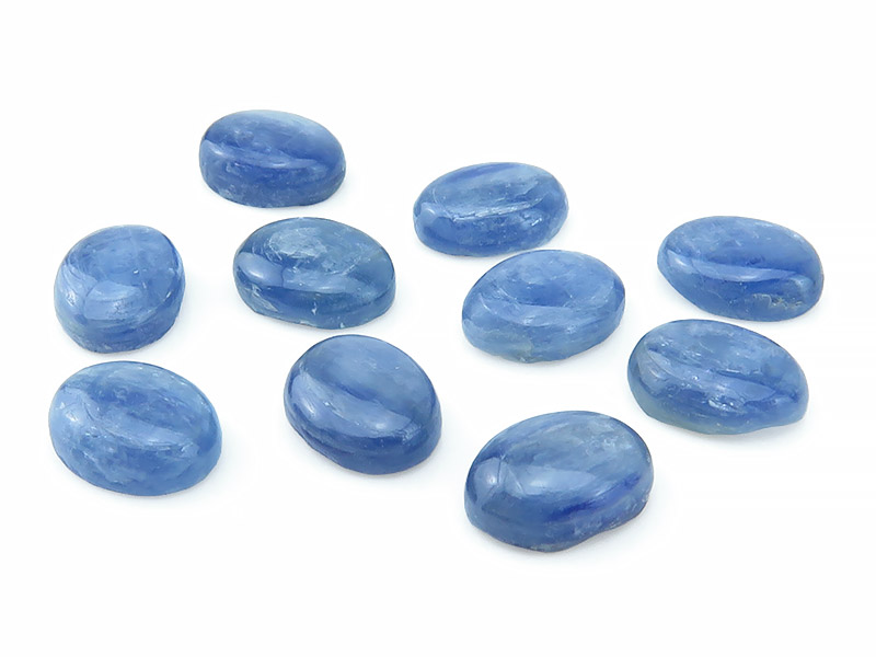 Cabochon De Cyanite Du Népal - 9,28 Carats, Ovale, Bleu, Naturel Sans Traitement