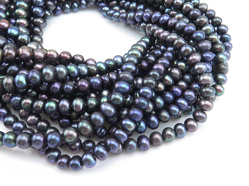 Freshwater Pearl Peacock Potato Beads 5.5-6mm ~ 16'' Strand