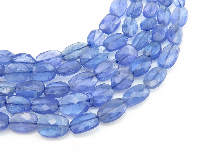 AA Tanzanite Faceted Oval Beads 6-9mm 16