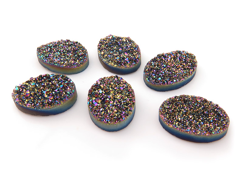 Rainbow Druzy Oval Cabochon ~ Various Sizes