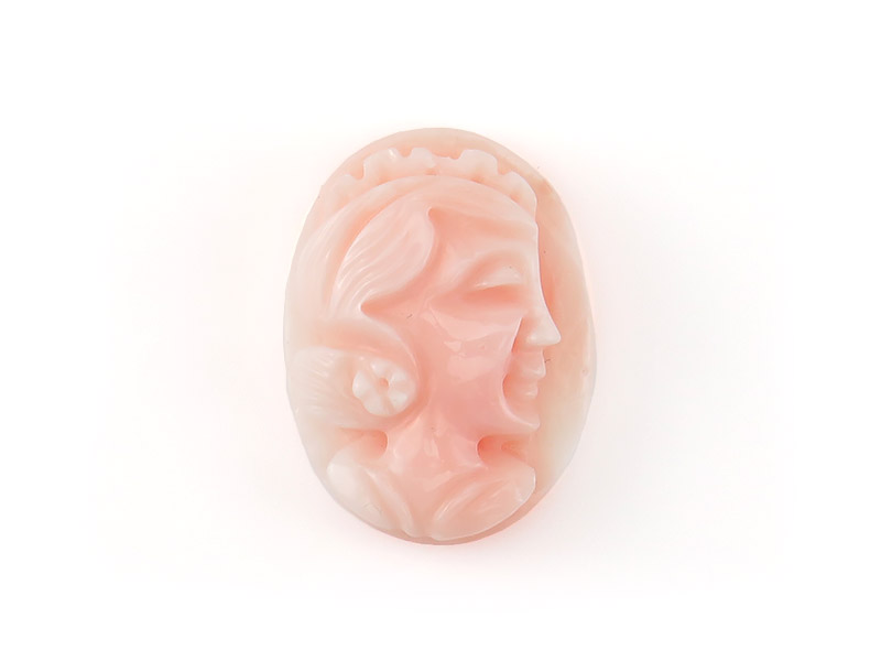 Pink Coral Cameo 20mm