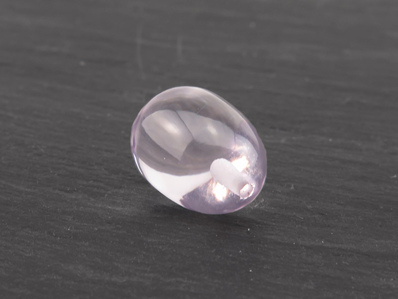 Pink Amethyst Smooth Egg ~ Half Drilled ~ 11mm x 8mm