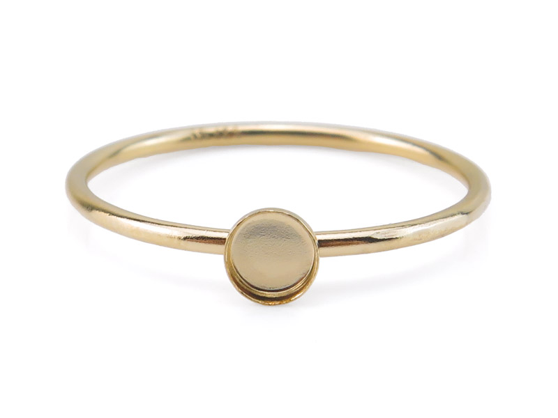 Gold Filled Bezel Cup Ring 3mm Size J