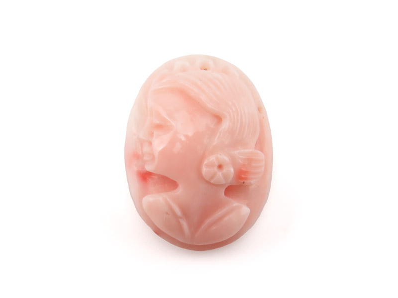 Pink Coral Cameo 20mm