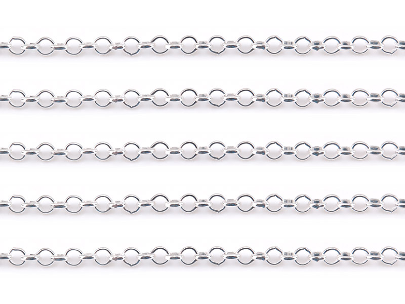 Sterling Silver Round Rolo Chain 3mm ~ by the Foot